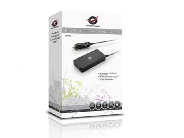 Ac Adapter Notebook 90w Coche Conceptronic Cnb90car